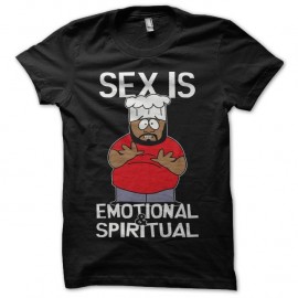 Shirt South Park parodie Chef sex is emotional & spiritual noir pour homme et femme