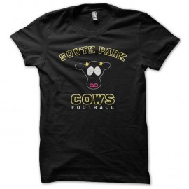 Shirt South Park parodie Cows Football USA college style noir pour homme et femme