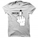 Shirt doigt d'honneur blanc pour homme et femme