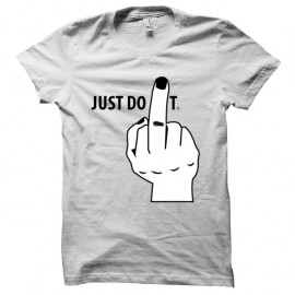 Shirt doigt d'honneur blanc pour homme et femme
