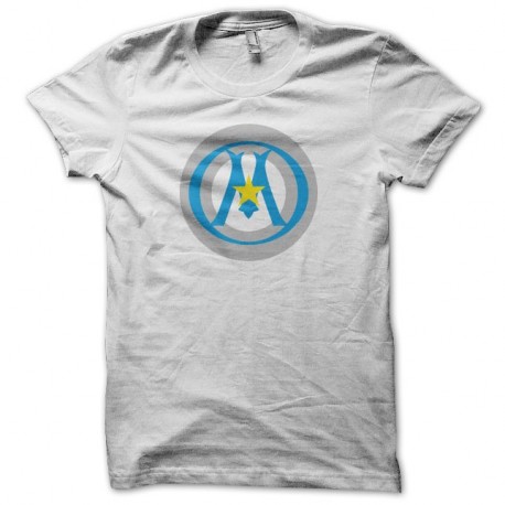 Shirt Captain Fada parodie Massillia Captain America Olympique de Marseille OM blanc pour homme et femme