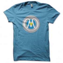Shirt Captain Fada parodie Massillia Captain America Olympique de Marseille OM turquoise pour homme et femme