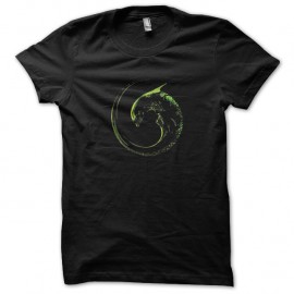 Shirt alien vert en noir pour homme et femme