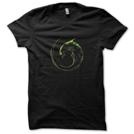 Shirt alien vert en noir pour homme et femme