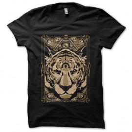 Shirt tatouage de lion noir pour homme et femme