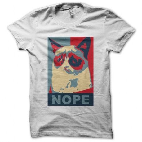 Shirt chat parodie obama blanc pour homme et femme