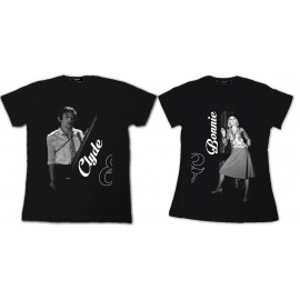 Shirt pour couple Bonnie & Clyde Gainsbourg Bardot - Pack homme et femme noir pour homme et femme