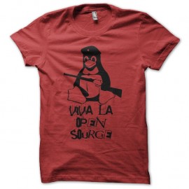 Shirt Tux parodie Che Guevara Viva la Open Source rouge pour homme et femme