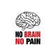 Shirt No Brain No Pain blanc pour homme et femme