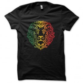 Shirt Rasta Lion tattoo tribal noir pour homme et femme