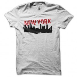 Shirt New York city artwork blanc pour homme et femme