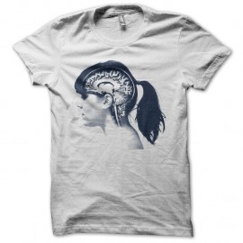 Shirt Cerveau anatomie blanc pour homme et femme