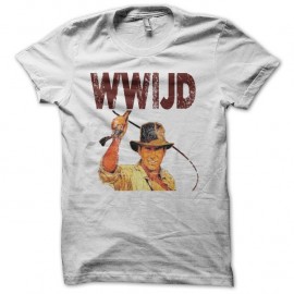 Shirt What Would Indiana Jones Do vintage artwork blanc pour homme et femme