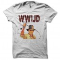 Shirt What Would Indiana Jones Do vintage artwork blanc pour homme et femme