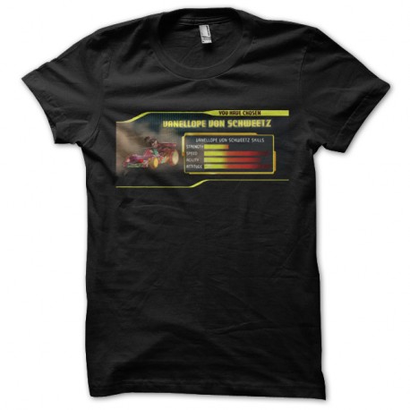 Shirt Vanellope fait du karting noir pour homme et femme