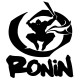 Shirt ninja noir Ronin blanc pour homme et femme