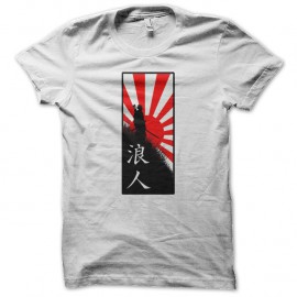 Shirt samurai soleil levant Ronin blanc pour homme et femme