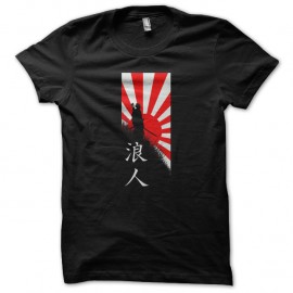 Shirt noir samurai soleil levant Ronin pour homme et femme