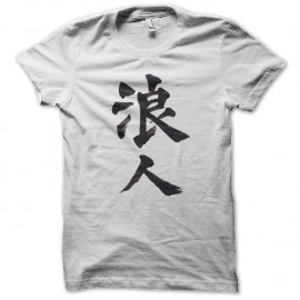 Shirt caligraphie japonnaise yakuza blanc pour homme et femme