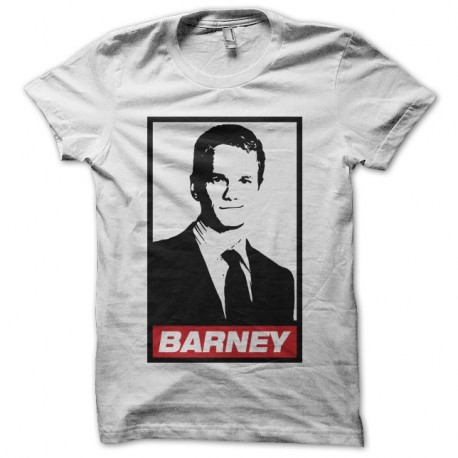Shirt Barney parodie Obey How I Met Your Mother blanc pour homme et femme