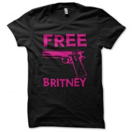 Shirt Free Britney Spears satirique avec pistolet sur noir pour homme et femme