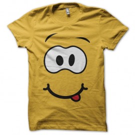 Shirt rigolo visage cartoon jaune pour homme et femme