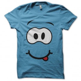 Shirt rigolo visage cartoon turquoise pour homme et femme