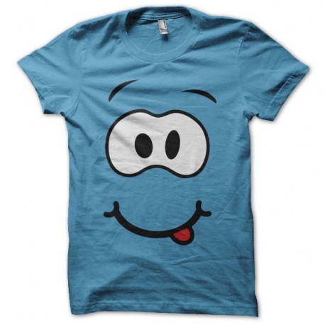 Shirt rigolo visage cartoon turquoise pour homme et femme