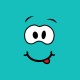 Shirt rigolo visage cartoon turquoise pour homme et femme
