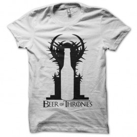Shirt Beer of Thrones parodie Game of Thrones blanc pour homme et femme