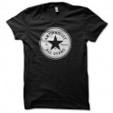Shirt Antifascist No Pasaran All Stars parodie Converse noir pour homme et femme