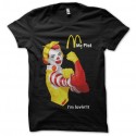Shirt Mc Fist i'm lovin'it parodie Mac Donald's noir pour homme et femme