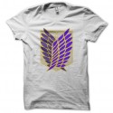 Shirt jeux video symbole de Attack on titan en blanc pour homme et femme