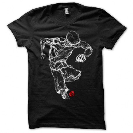 Shirt homme qui cours graphique noir pour homme et femme