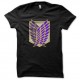 Shirt Attack on titan symbols version juide noir pour homme et femme