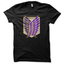 Shirt Attack on titan symbols version juide noir pour homme et femme