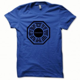 Shirt Dharma logo noir/bleu royal pour homme et femme