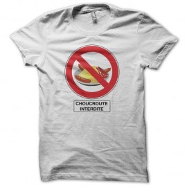 Shirt Choucroute Interdite blanc pour homme et femme