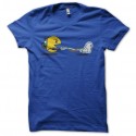 Shirt Pac man parodie Ghost Busters bleu pour homme et femme