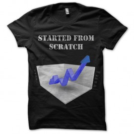 Shirt Started from scratch version bourse noir pour homme et femme