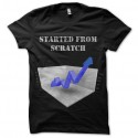 Shirt Started from scratch version bourse noir pour homme et femme