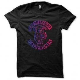 Shirt fille collector Sons Of Anarchy logo california noir pour homme et femme