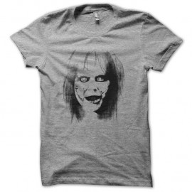Shirt L'exorciste portrait halftone artwork gris pour homme et femme
