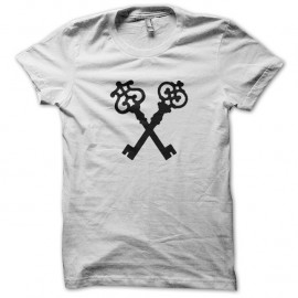 Shirt woodkid clés techno minimale blanc pour homme et femme
