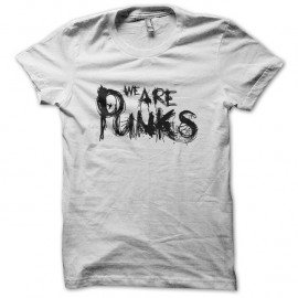 Shirt Anthony Rother We are punks Techno minimale blanc pour homme et femme