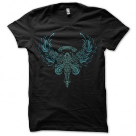 Shirt Armored Angel tattoo artwork noir pour homme et femme