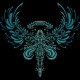 Shirt Armored Angel tattoo artwork noir pour homme et femme