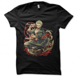 Shirt Roronoa Zoro manga noir pour homme et femme