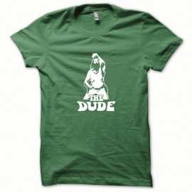Shirt The Big Lebowski Dude version classique blanc/vert bouteille pour homme et femme