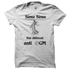 Anti ogm sème sème sur Shirt blanc pour homme et femme